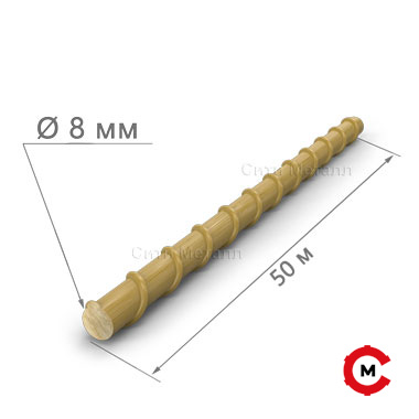 Арматура композитная 8 мм. Бухта 50 м.